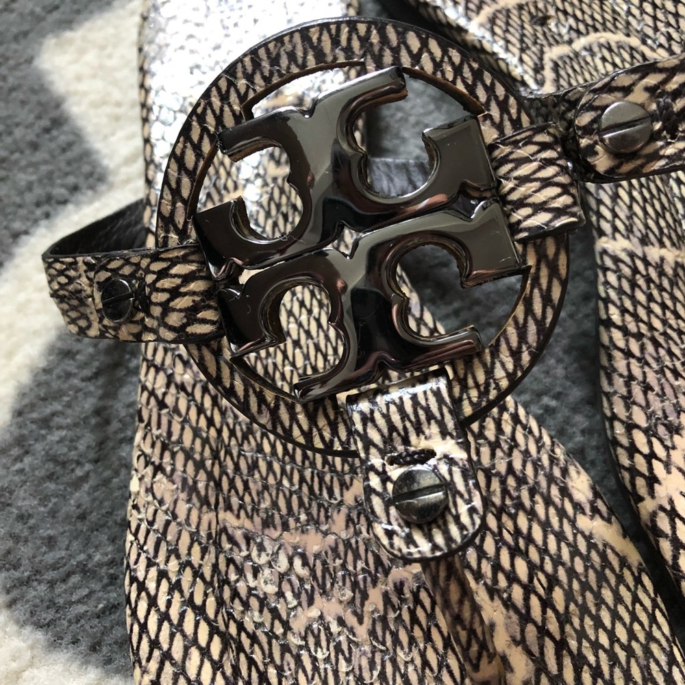 Tory Burch Miller Snake Print Sandal Sz 8